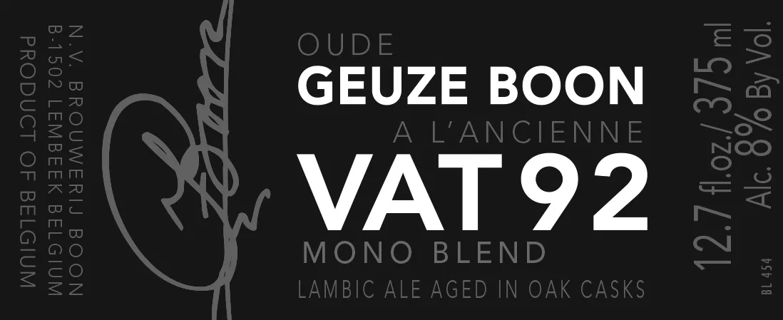 Фото Oude Geuze Boon à l'Ancienne - VAT 92 Mono Blend