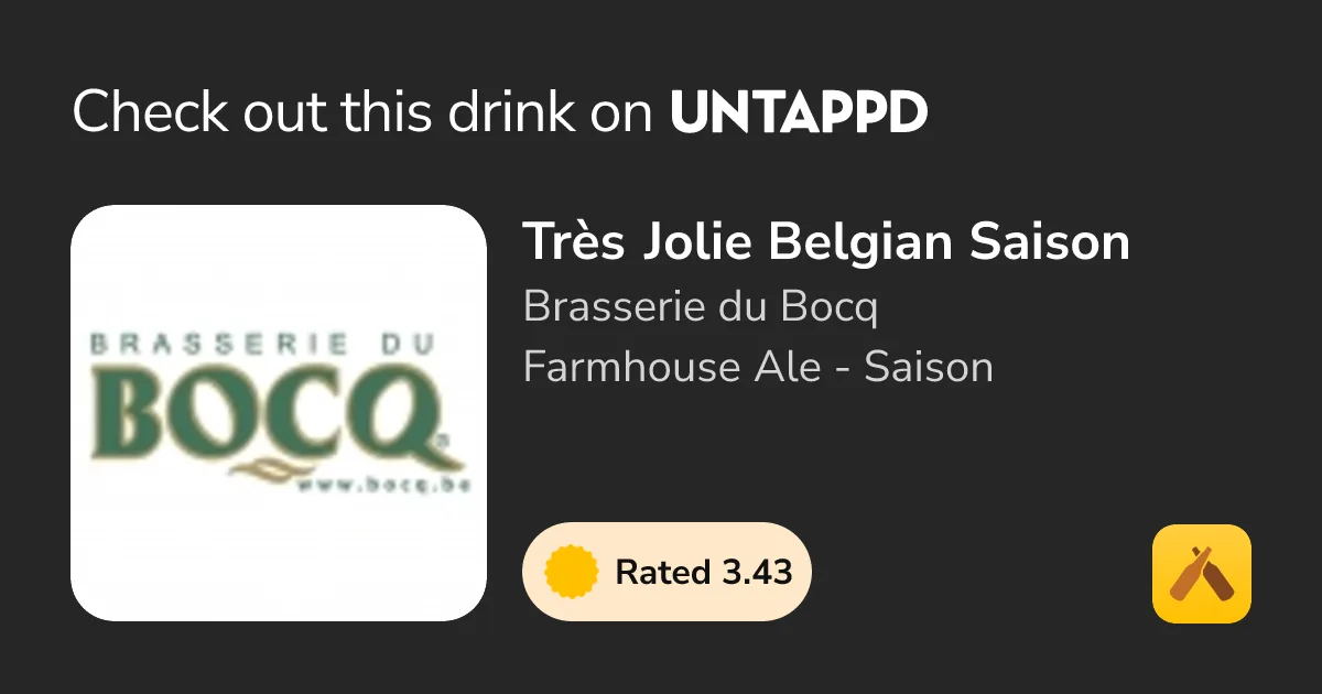 Фото Très Jolie Belgian Saison
